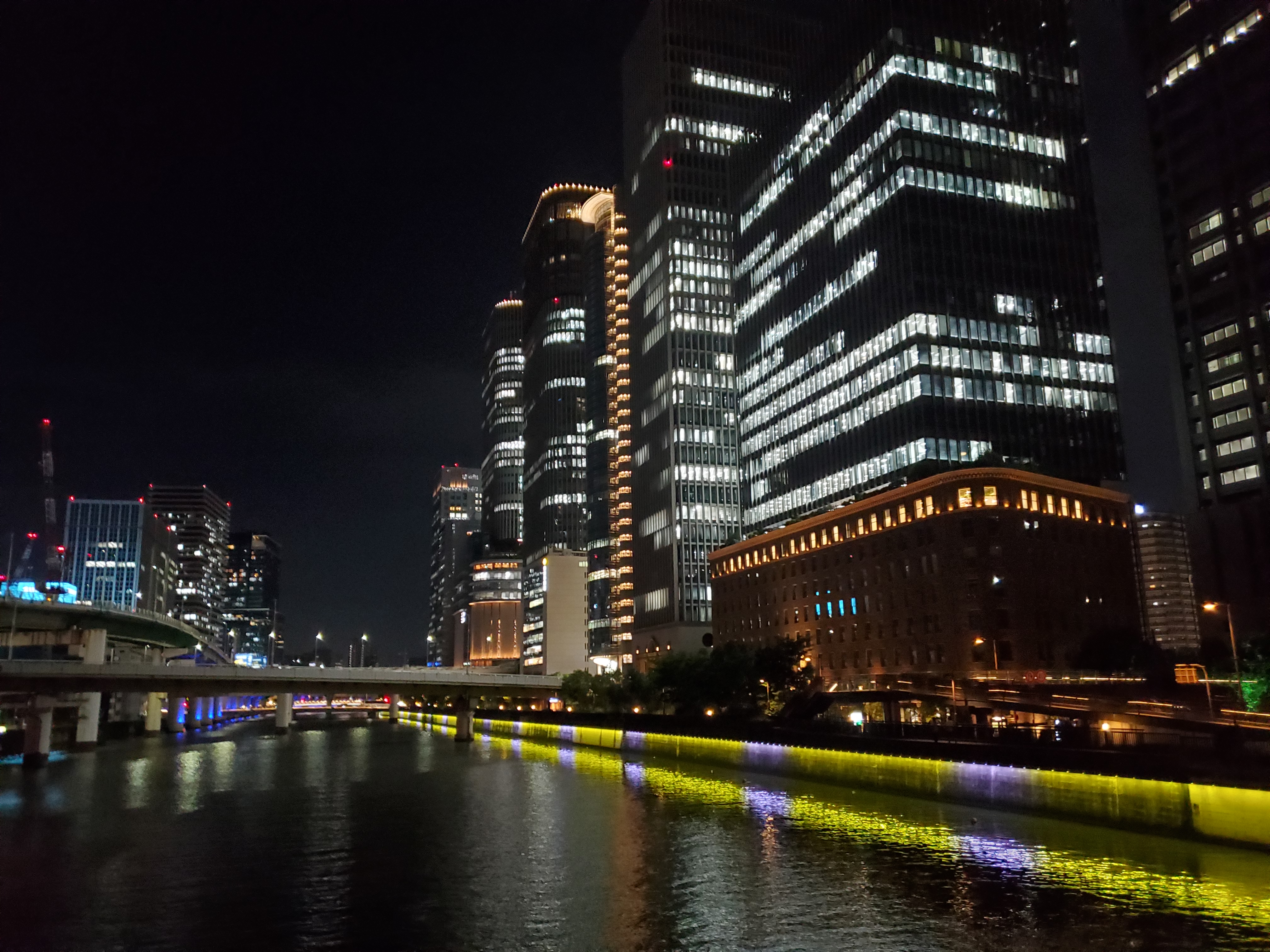 Osaka night river